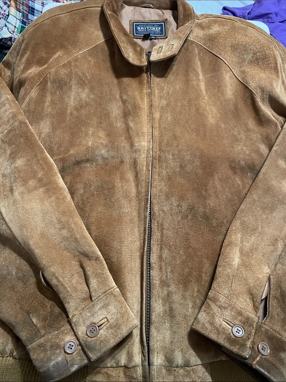 Brunello Suede Bomber Jacket in Brown